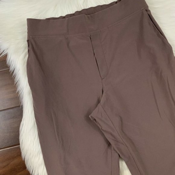 Athleta Women's Size 8 ? Mineral Brown Brooklyn‎ Ankle Pull On Pants Waist 30” - Picture 2 of 13